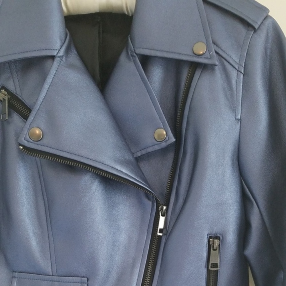 Romeo & Juliet Couture blue faux leather j…